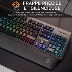 The G-Lab KEYZ PALLADIUM - Clavier filaire rétro-éclairé