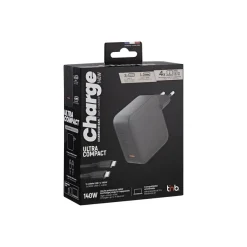 T'nB - Chargeur secteur GaN - 4 connecteurs de sortie (USB type A, 3 x USB-C) - noir