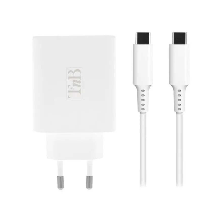 T'nB - Chargeur secteur ultra compact - 2 connecteurs de sortie (USB-A, USB-C)