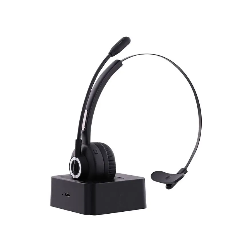 T'nB ACTIV 300M - casque sans fil avec micro - mono oreillette - avec base de recharge - noir