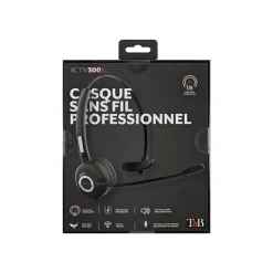 T'nB ACTIV 300M - casque sans fil avec micro - mono oreillette - avec base de recharge - noir