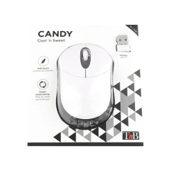 T'nB CANDY - souris sans fil - blanc/noir