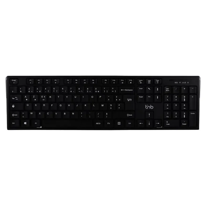 T'nB Classy - Clavier sans fil rechargeable - 2.4 GHz, Bluetooth - noir