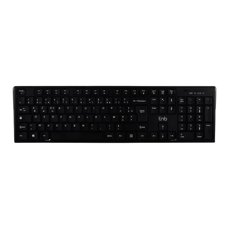 T'nB Classy - Clavier sans fil rechargeable - 2.4 GHz, Bluetooth - noir