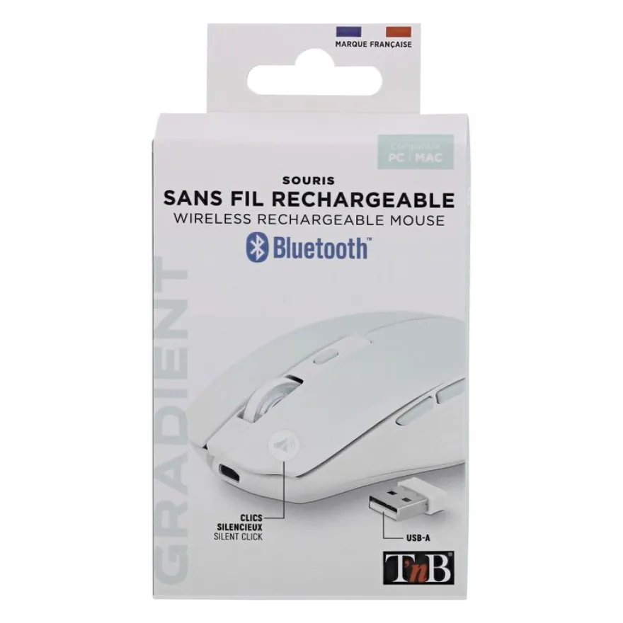 TNB Dual Connect Gradient - Souris sans fil - rechargeable - bleue