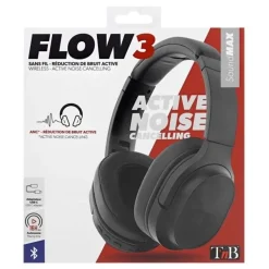 T'nB FLOW - casque sans fil avec micro - à réduction de bruit - noir