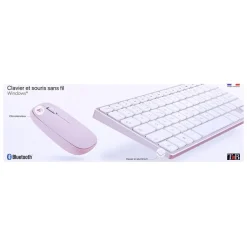 T'nB iClick - ensemble clavier sans fil et souris sans fil - rose