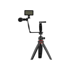 T'nB Influence - Pack Vlogger vidéo avec mini-trépied, support smartphone, micro, projecteur LED et télécommande Bluetooth