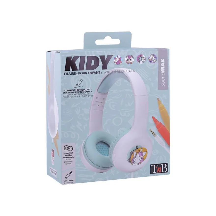 T'nB Kids KIDY - casque filaire pour enfants - blanc et vert