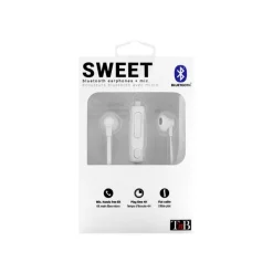 T'nB SWEET - Kit main libre - Ecouteurs filaire avec micro - intra-auriculaire - balnc