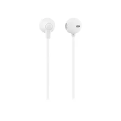 T'nB SWEET - Kit main libre - Ecouteurs filaire avec micro - intra-auriculaire - balnc