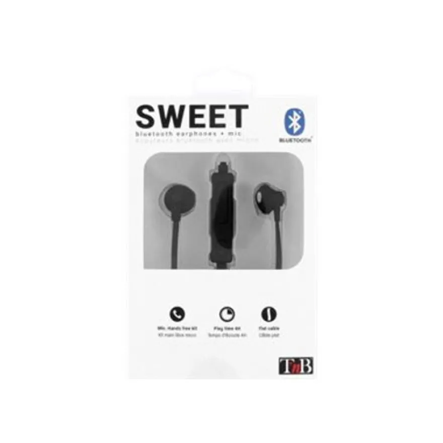 T'nB SWEET - Kit main libre - Ecouteurs filaire avec micro - intra-auriculaire - noir