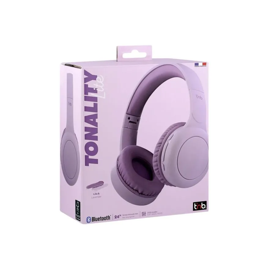 T'nB TONALITY CBTONESUPPK - Casque avec micro sans fil, filaire - jack 3,5mm - isolation acoustique - lilas