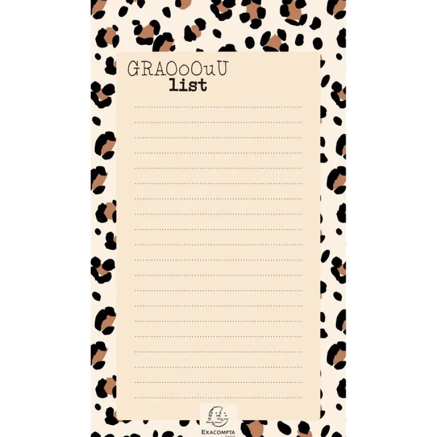 To do list Roar 10 x 18 cm - Visuel clair - Exacompta