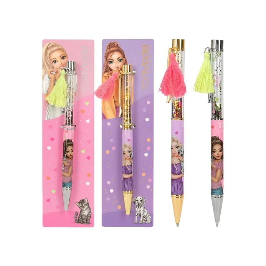 TOPModel - Stylo à bille - disponible en différents designs - bleu - rétractable