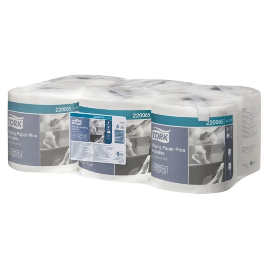 Tork Plus Portable M2 - Rouleau d'essuie-tout - 400 feuilles - pack de 6