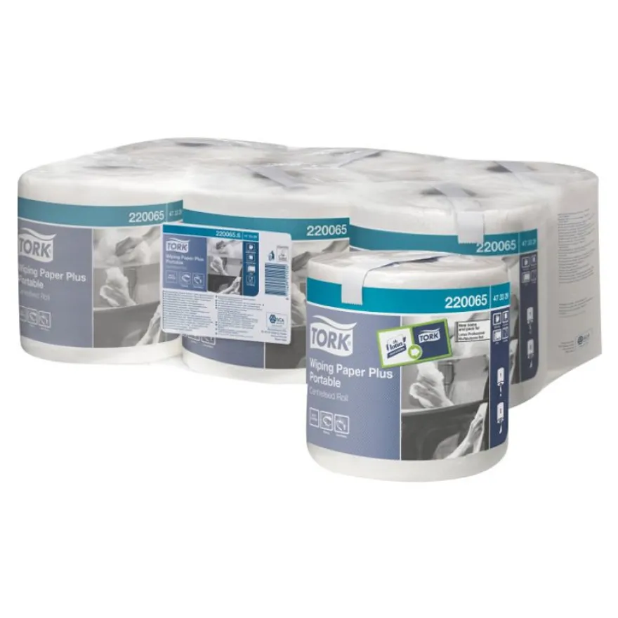 Tork Plus Portable M2 - Rouleau d'essuie-tout - 400 feuilles - pack de 6