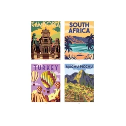Tour du monde - 40 coloriages mystère - livre à colorier
