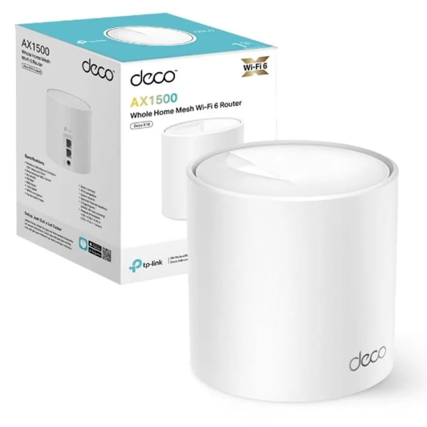 TP-Link Deco X10 V1 - 2 Routeur WiFi Mesh - débits WiFi 6 jusqu'à 1 500 Mbps