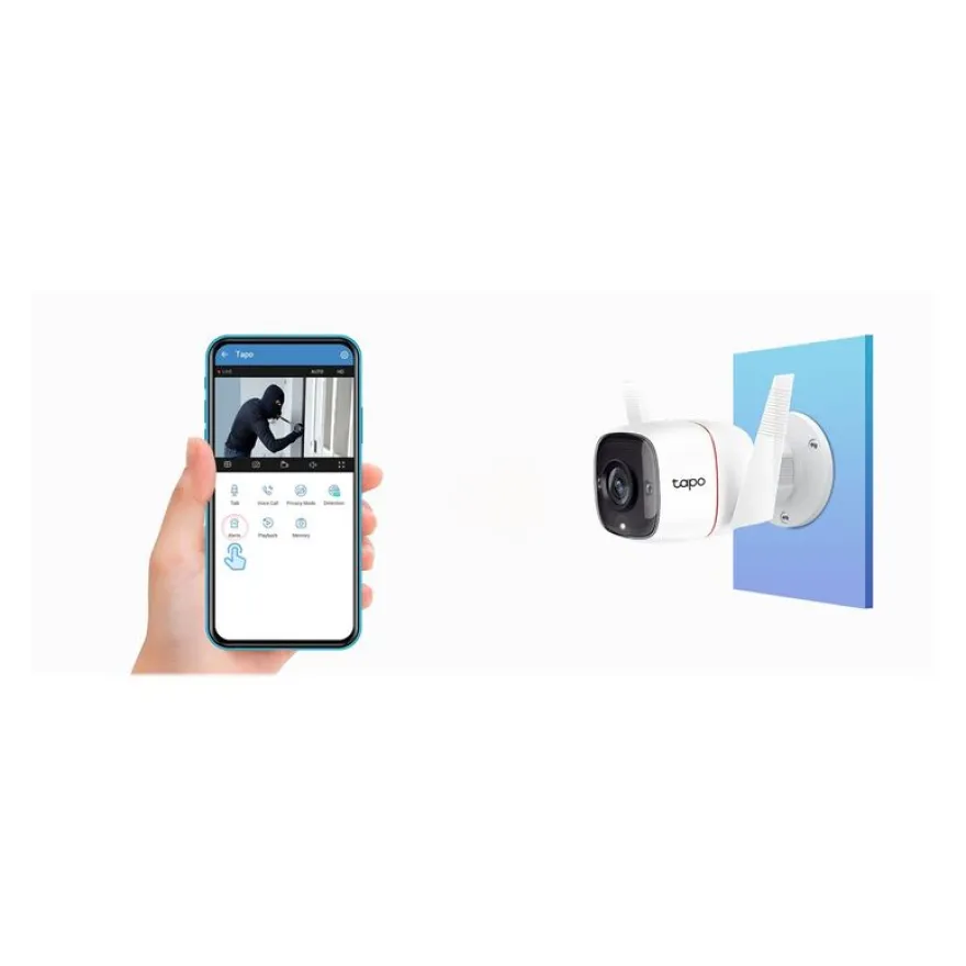 TP-Link TC65 V1 - Caméra de surveillance extérieur - audio - sans fil - Wi-Fi - blanc