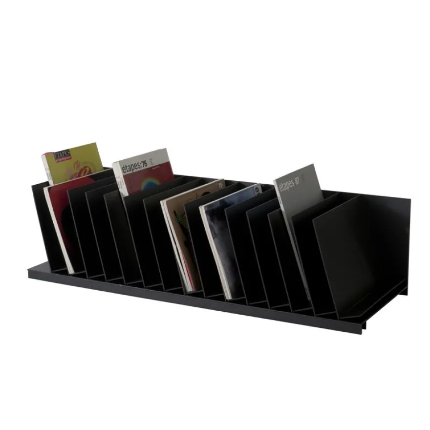Trieur organiseur de bureau - 15 cases inclinées - noir