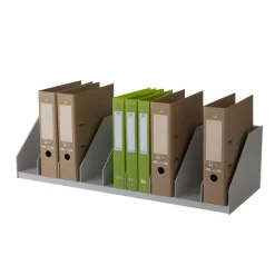 Trieur pour classeurs à levier - 9 cases fixes - L 85,7 cm - gris
