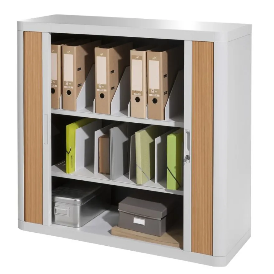 Trieur pour classeurs à levier - 9 cases fixes - L 85,7 cm - gris