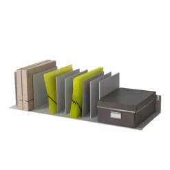 Trieur pour classeurs et documents - 10 séparateurs amovibles - L 85 cm - gris