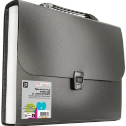 Trieur valisette extensible – 24 compartiments – format A4 - noir