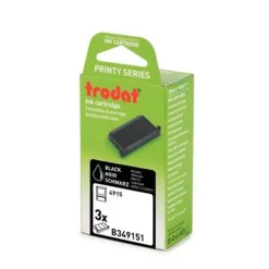 Trodat - 3 Encriers 6/4915 recharges pour tampon Printy 4915 - noir
