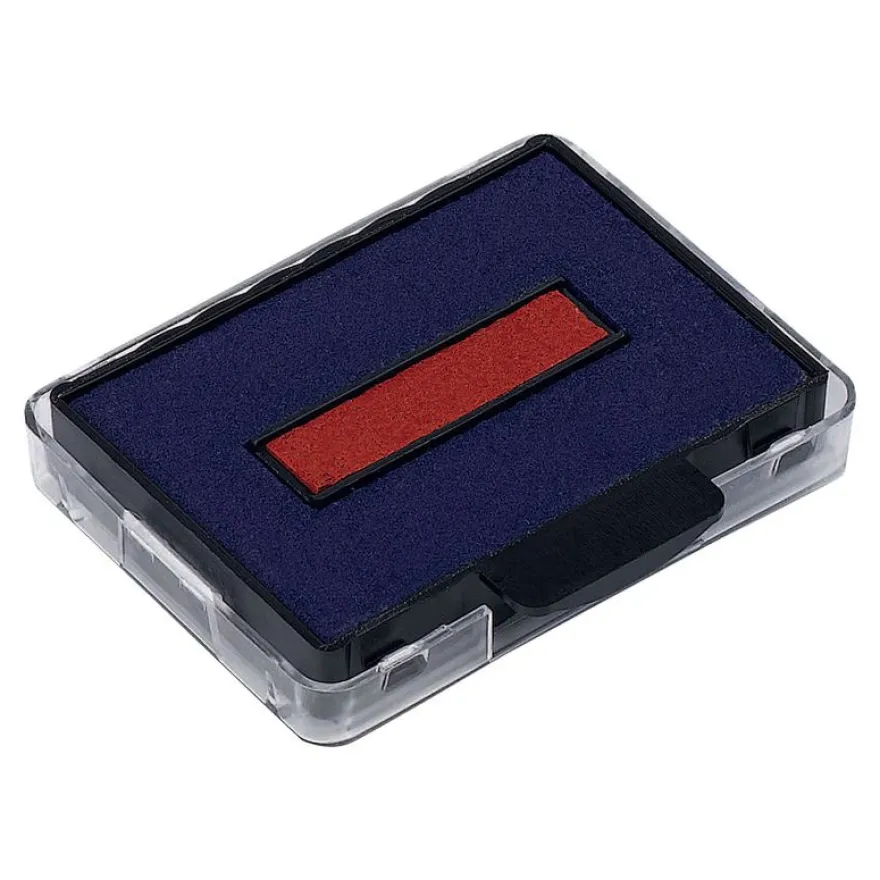 Trodat - 3 Encriers bicolores 6/50/2 recharges pour tampon 5430/5431/5435 - bleu/rouge
