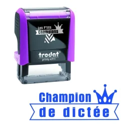 Trodat - Tampon prêt à l'emploi "Champion de dictée"