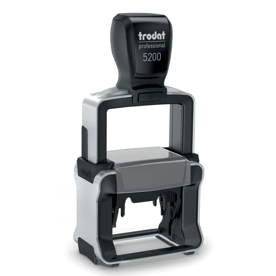 Trodat Professional 5200 - Tampon métallique - texte personnalisable - 6 lignes - zone d'impression 41 x 24 mm