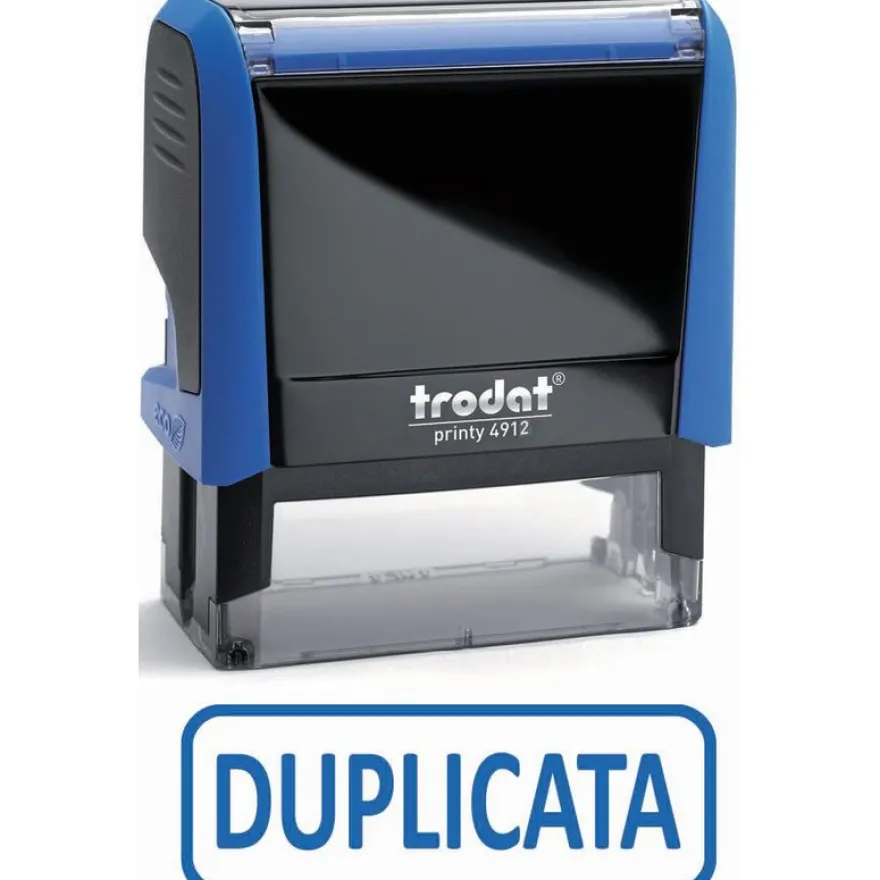 Trodat Xprint - Tampon formule "Duplicata" - bleu