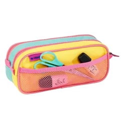 Trousse Roller Disco - 2 compartiments - bleu - Viquel