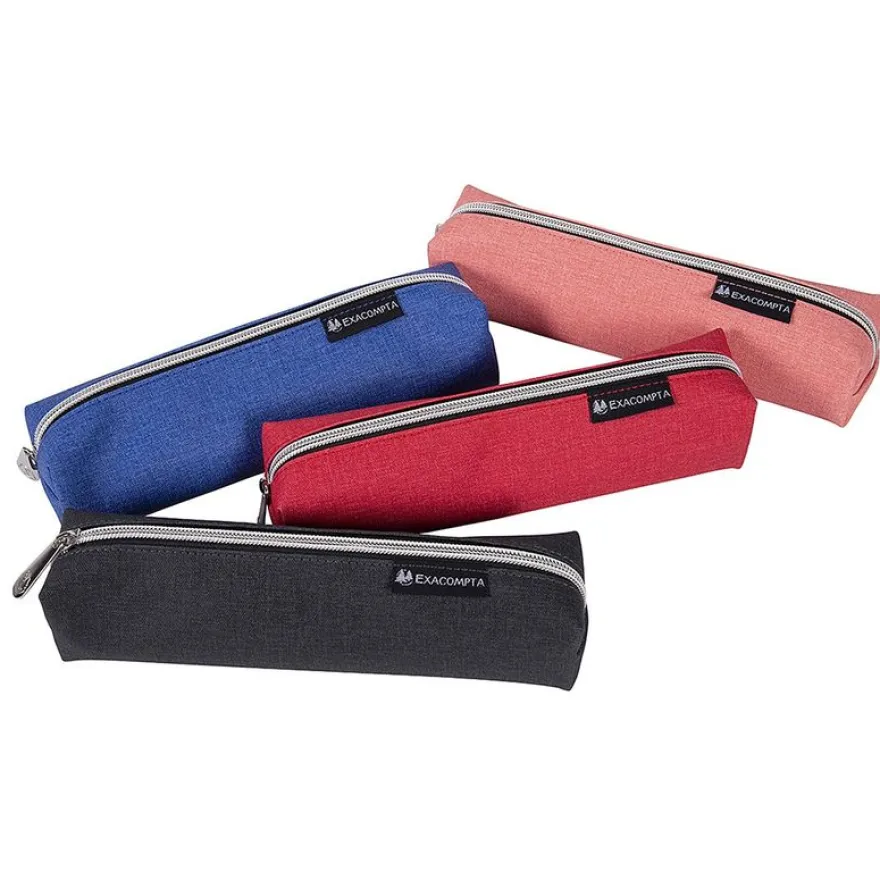 Trousse carrée Wood - 1 compartiment - disponible dans différentes couleurs - Exacompta