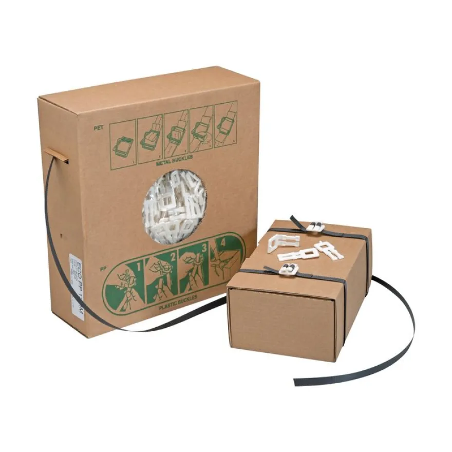 Trousse de cerclage 250 boucles - 12 mm x 750 m - Logistipack