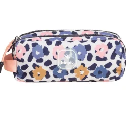 Trousse double entrée scolaire Juliette - 22 x 7 x 9 cm - disponible dans différentes couleurs - Biopic