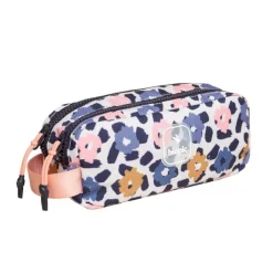 Trousse double entrée scolaire Juliette - 22 x 7 x 9 cm - disponible dans différentes couleurs - Biopic