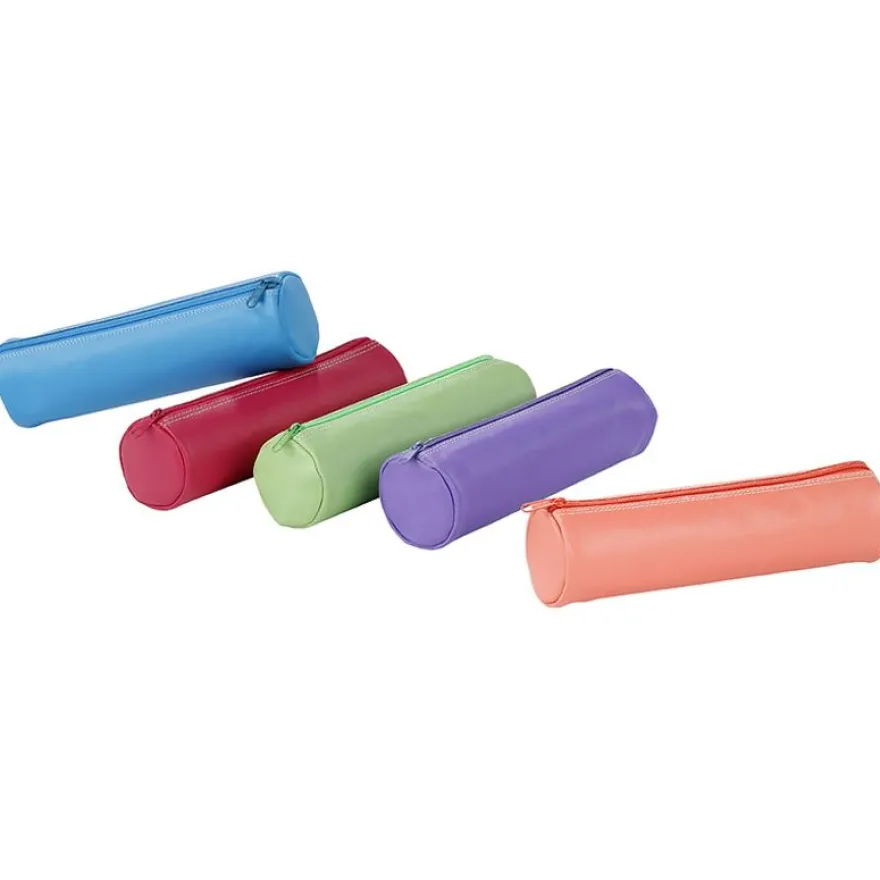 Trousse Fun en cuir - 1 compartiment - différents coloris et formes disponibles - Viquel