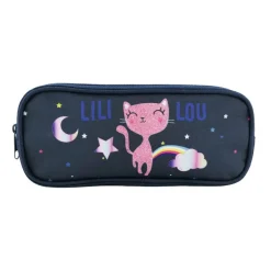 Trousse Lili Lou - 2 compartiments - bleu - Bagtrotter