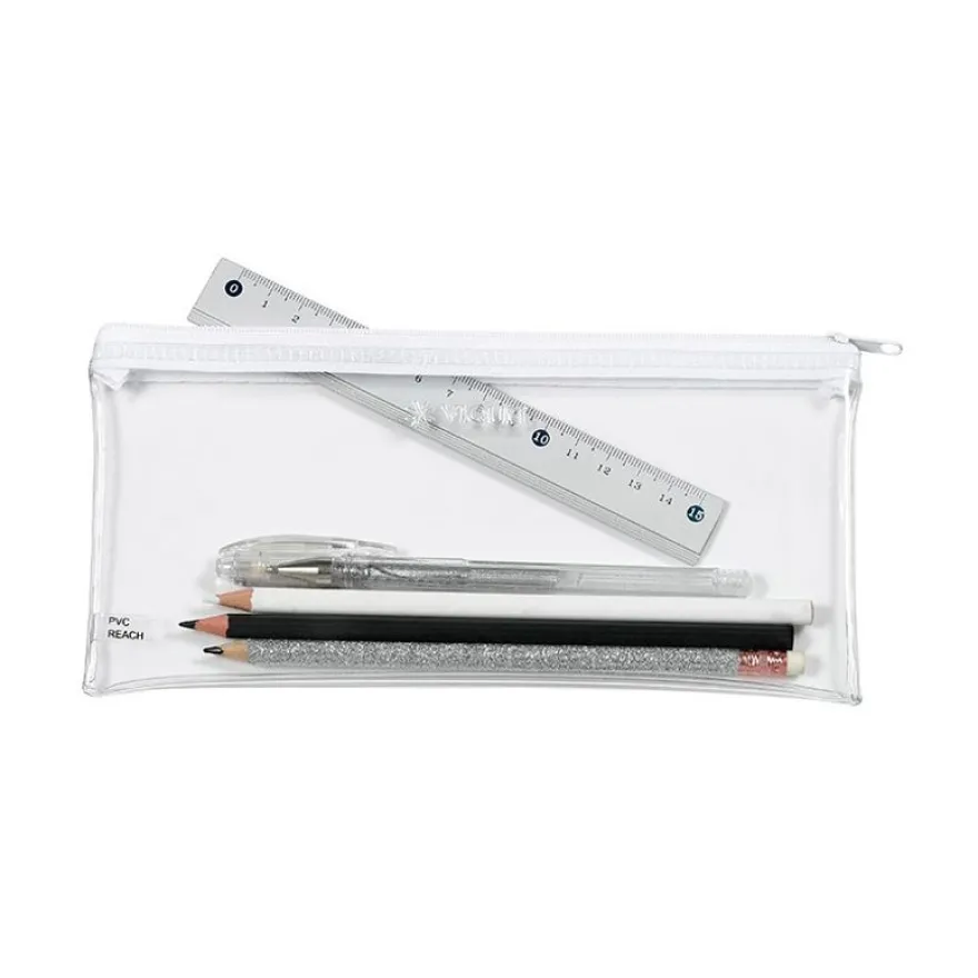 Trousse plate Crystal - 1 compartiment - 5 coloris disponibles - Viquel