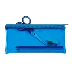 Trousse plate Crystal - 1 compartiment - 5 coloris disponibles - Viquel