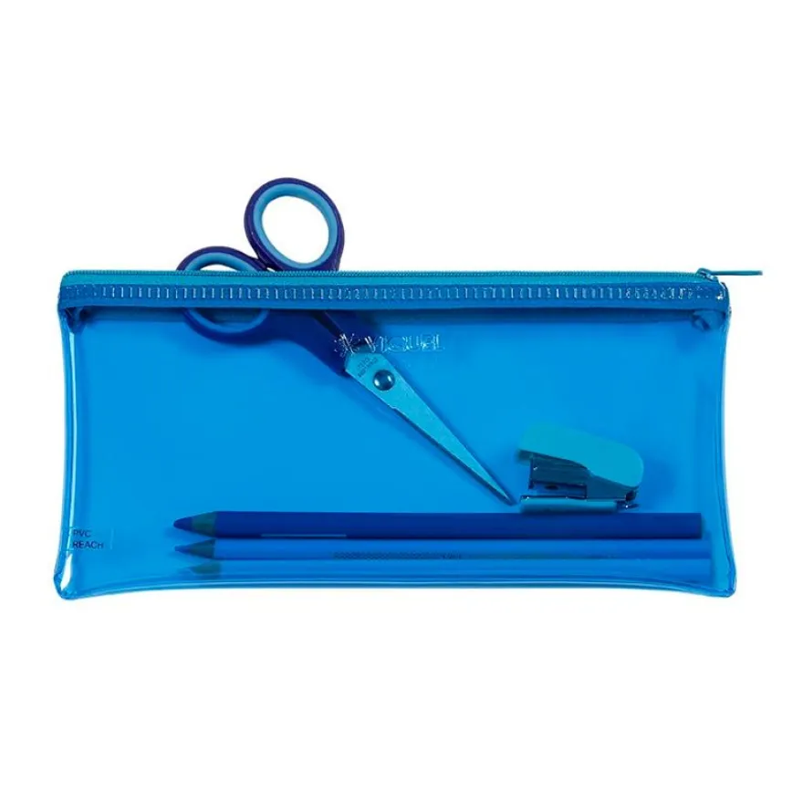 Trousse plate Crystal - 1 compartiment - 5 coloris disponibles - Viquel