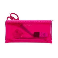 Trousse plate Crystal - 1 compartiment - 5 coloris disponibles - Viquel