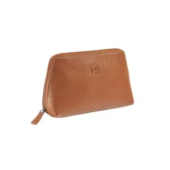 Trousse pochette de maquillage Dakota - cognac - label M
