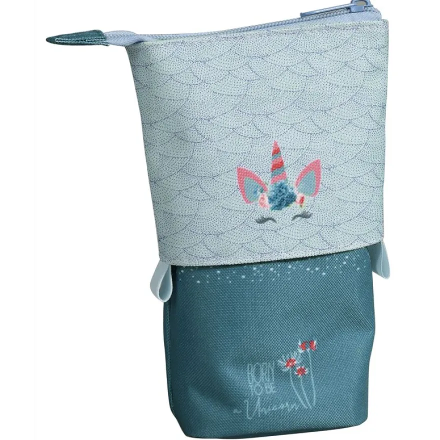 Trousse pot à crayons Shool "Pop-Up" - 1 compartiment - disponible en 4 motifs licorne - Carpentras