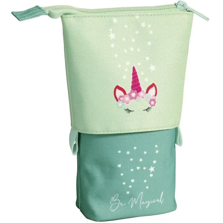 Trousse pot à crayons Shool "Pop-Up" - 1 compartiment - disponible en 4 motifs licorne - Carpentras