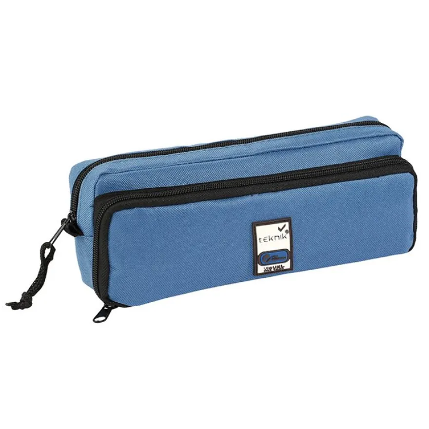 Trousse rectangulaire Big Teknik - 2 compartiments - disponible dans différentes couleurs - Viquel