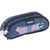 Trousse rectangulaire Chacha Miaou - 2 compartiments - bleu - Kid'Abord